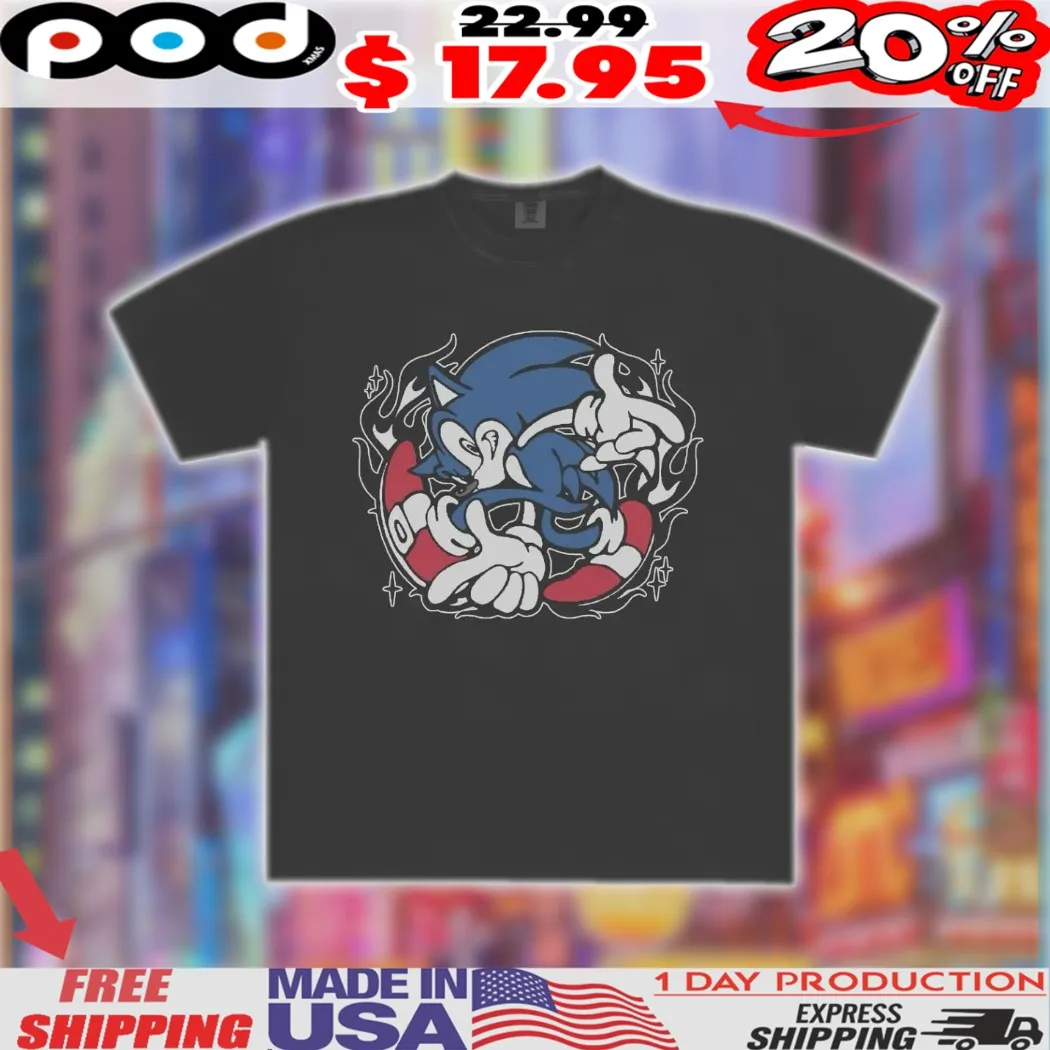 Sonic The Hedgehog The Pose Tattoo Shirt