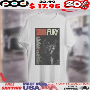 Sound and Fury July 12-13 2025 Exposition Park, Los Angeles, CA Tour Poster Shirt