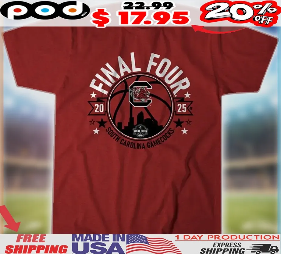 South Carolina Gamecocks Basketball 2025 Women's Final Four Logo Shirt