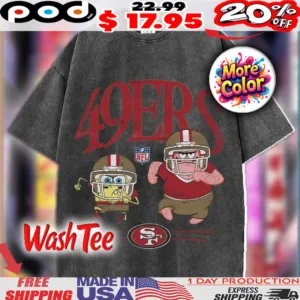 SpongeBob SquarePants San Francisco 49ers football NFL logo vintage design shirt