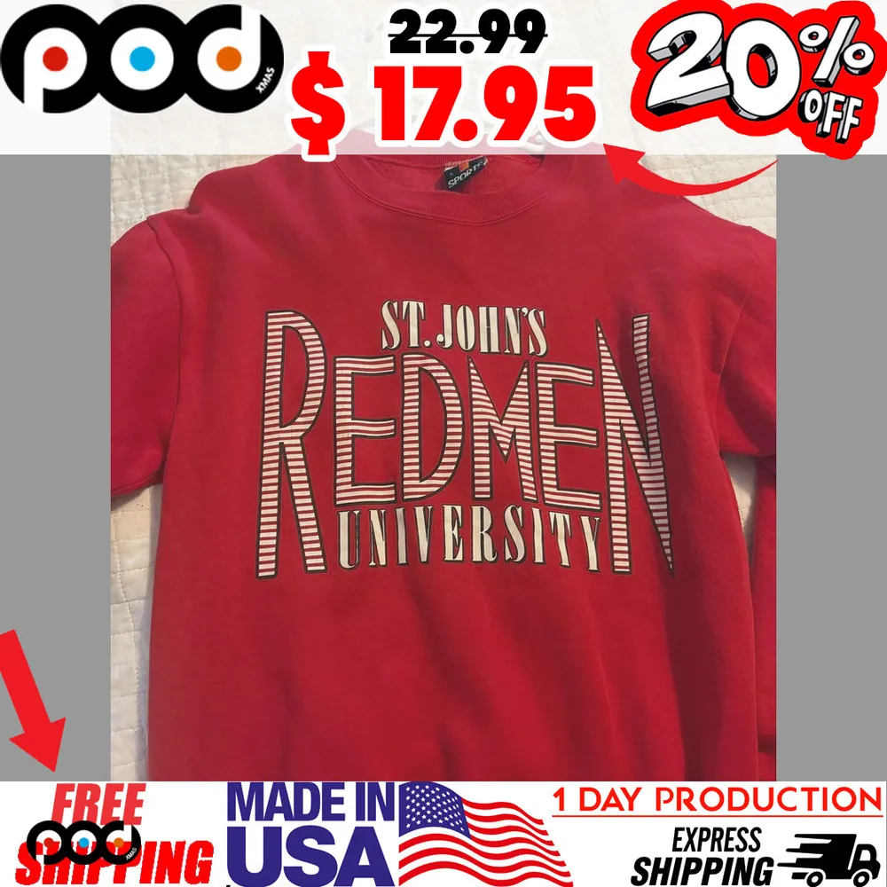 St. John's Redmen University Football Vintage Shirt