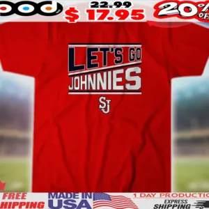 St John's Red Storm Basketball Let's Go Johnnies Chant Shirt