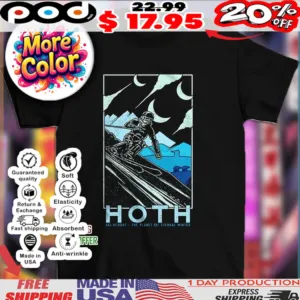 Stormtrooper skiing on Planet Hoth Ski resort The Planet of Eternal Winter shirt