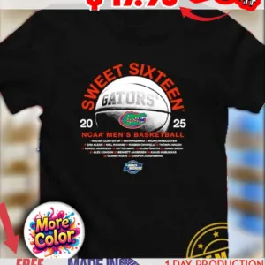 Sweet Sixteen 2025 NCAA Men’s Basketball Florida Gators shirt