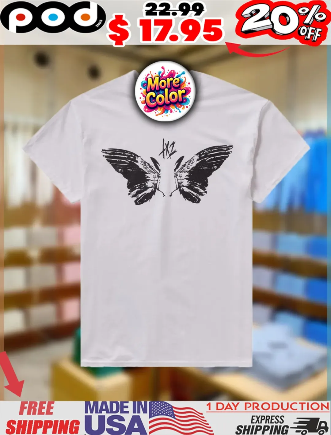 TX2 Moth Wings Girls Shirt