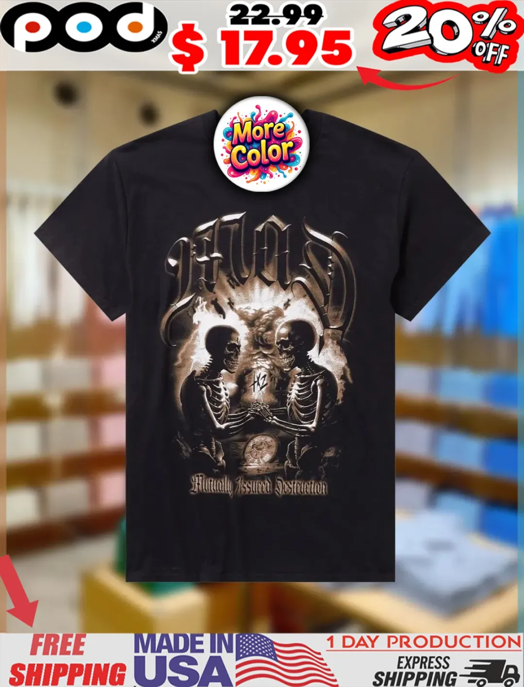 TX2 Mutually Assured Destruction Skeletons Vintage Shirt