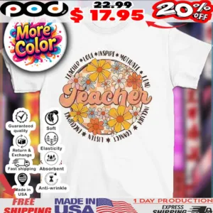 Teacher love inspire motivate lead back to school vintage shirt