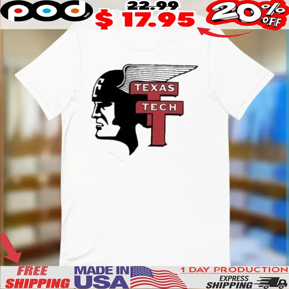 Texas Tech Red Raiders Double T Winged Mascot Shirt