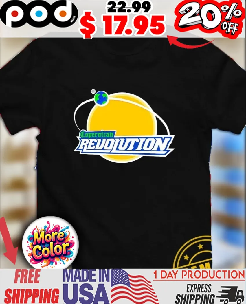 The Copernican Revolution Earth Sun Heliocentric Theory logo shirt