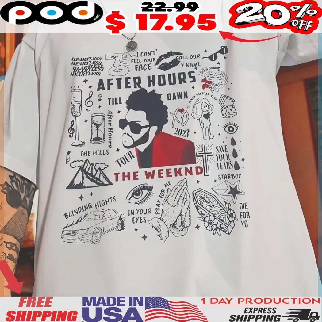 The Weeknd After Hours Tour Graphic Music & Aesthetic Streetwear Shirt