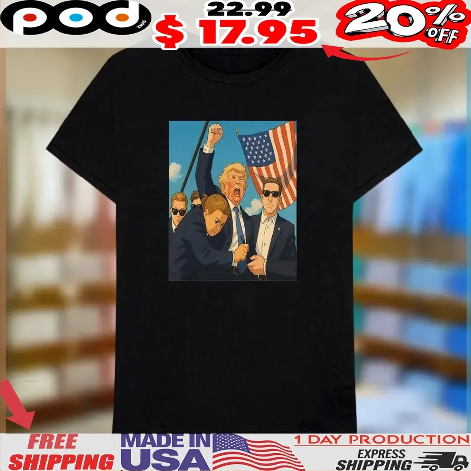 Trump 2024 Shooting Assassination Anime Version Shirt
