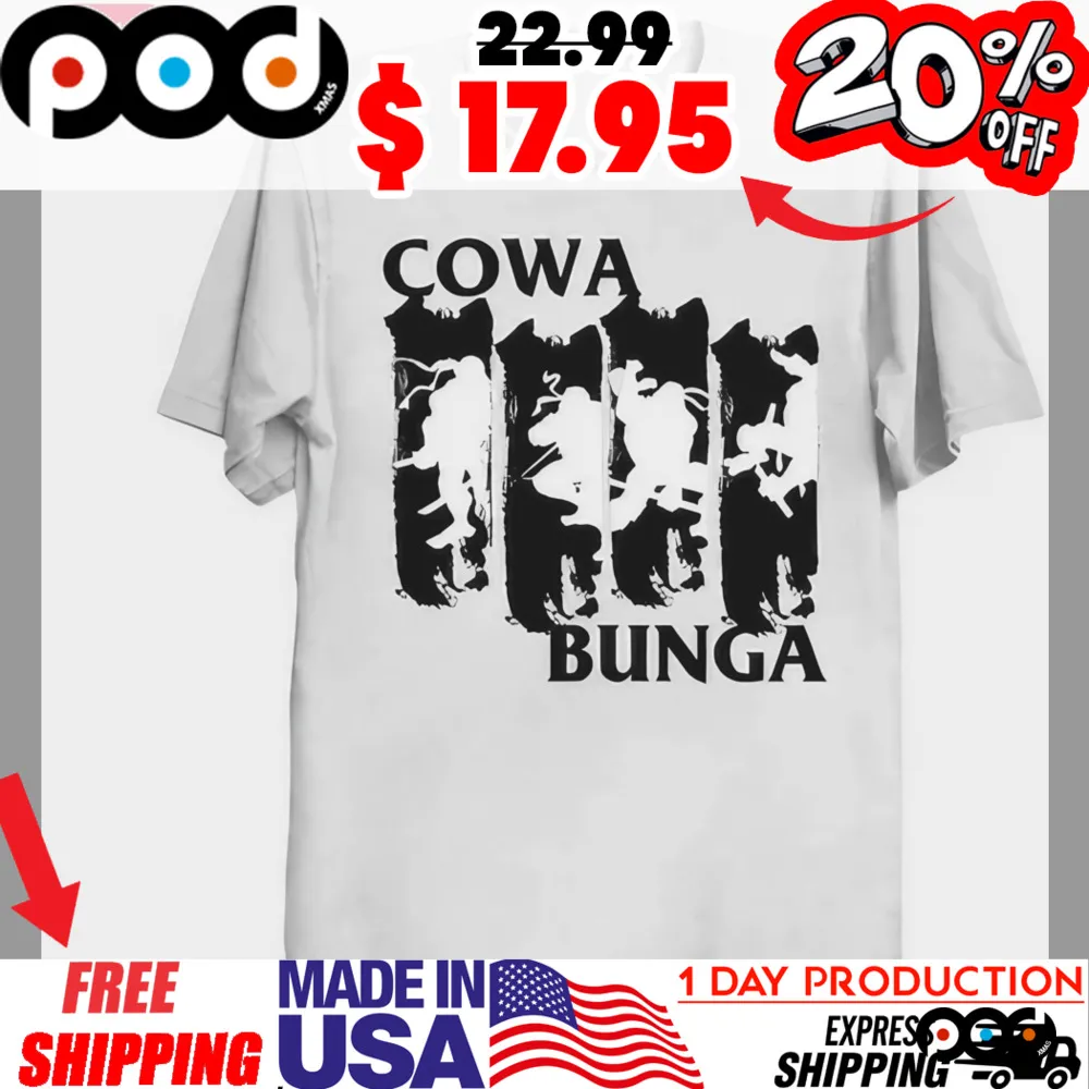Turle Flag Cowabunga Shirt