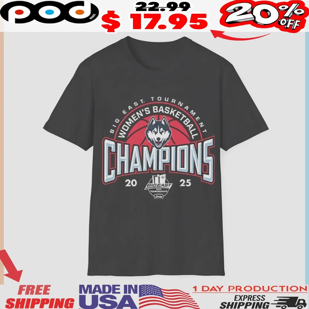 UConn Mascot Women’s Basketball Big East Tournament Champions 2025 shirt UConn Mascot Women’s Basketball Big East Tournament Champions 2025 shirt