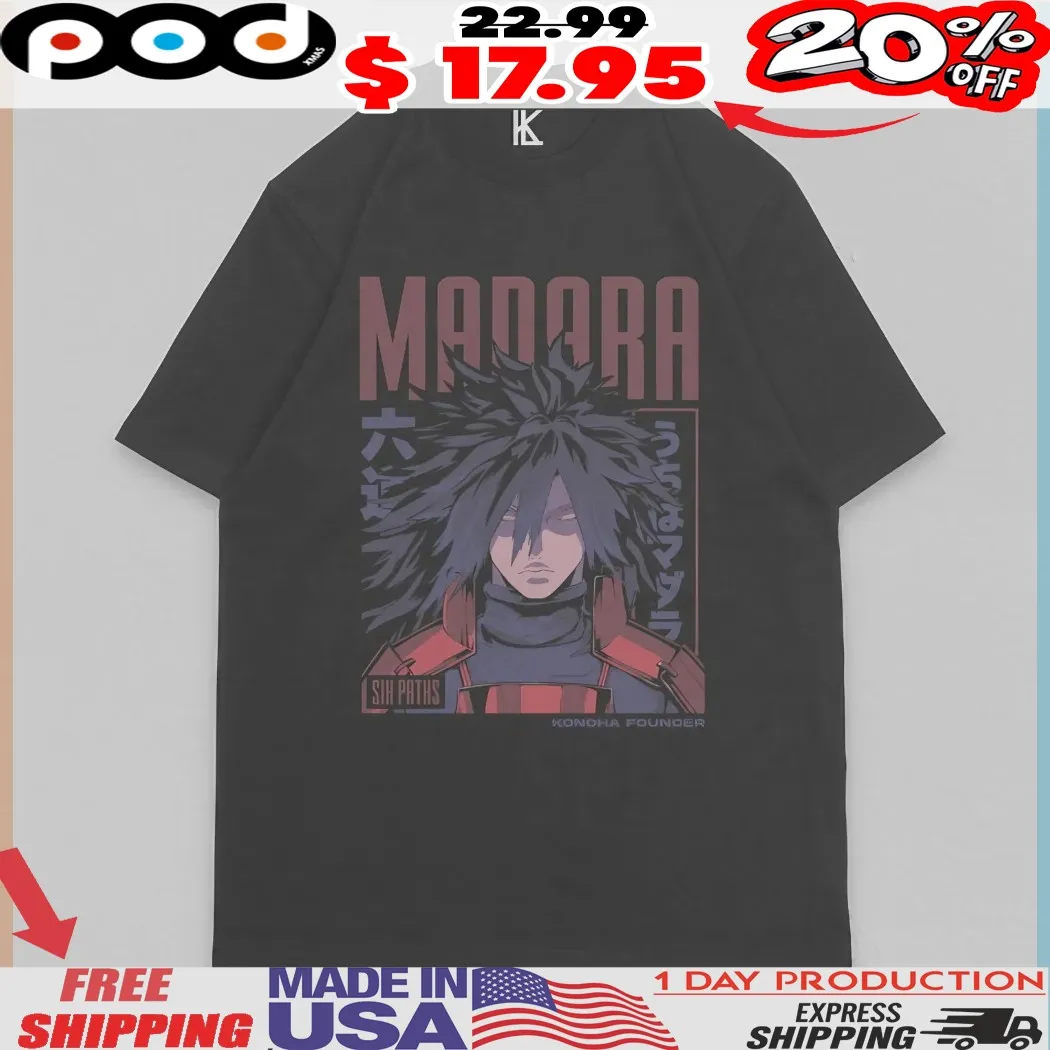 Uchiha Madara Sir Potas V2 Player Naruto Japan Anime Shirt