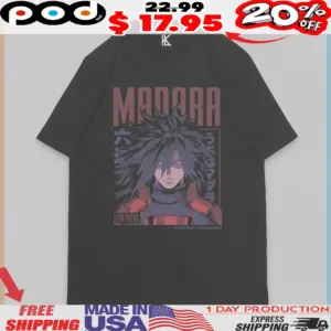 Uchiha Madara Sir Potas V2 Player Naruto Japan Anime Shirt