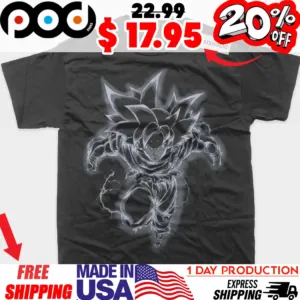 Ultra Instinct Son Goku Dragon Ball Dynamic Pose Anime Streetwear Shirt