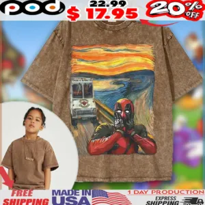 Deadpool The Scream Parody Marvel Comics Vintage For Kids Shirt