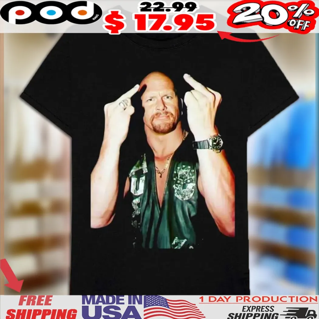 WWE Stone Cold Steve Austin Middle Finger Shirt
