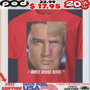 White House Rock Elvis Presley Donald Trump Face Fusion Shirt