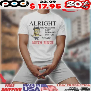 Wolverine Minion Alright Who Pressed The Fast Forward Button On My Meth Binge Shirt