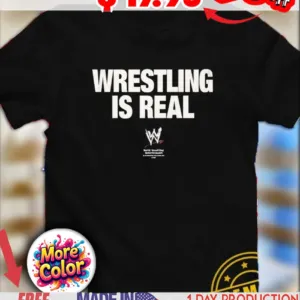 Wrestling is real WWF Unreleased logo shirt