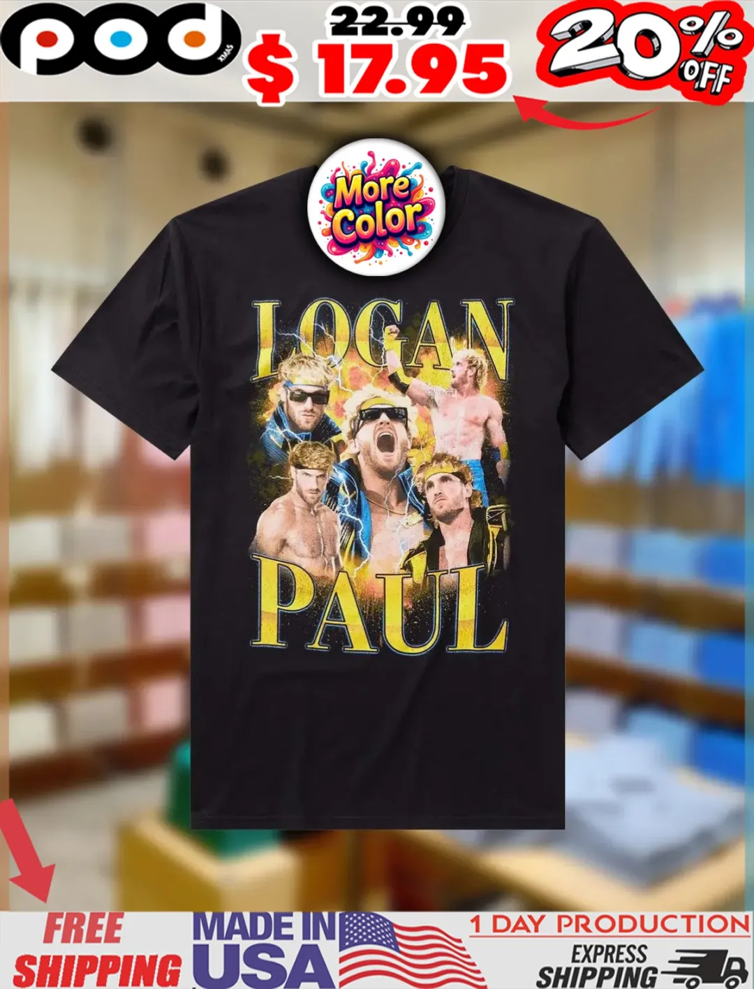 Wwe Logan Paul Vintage Bootleg Style Shirt