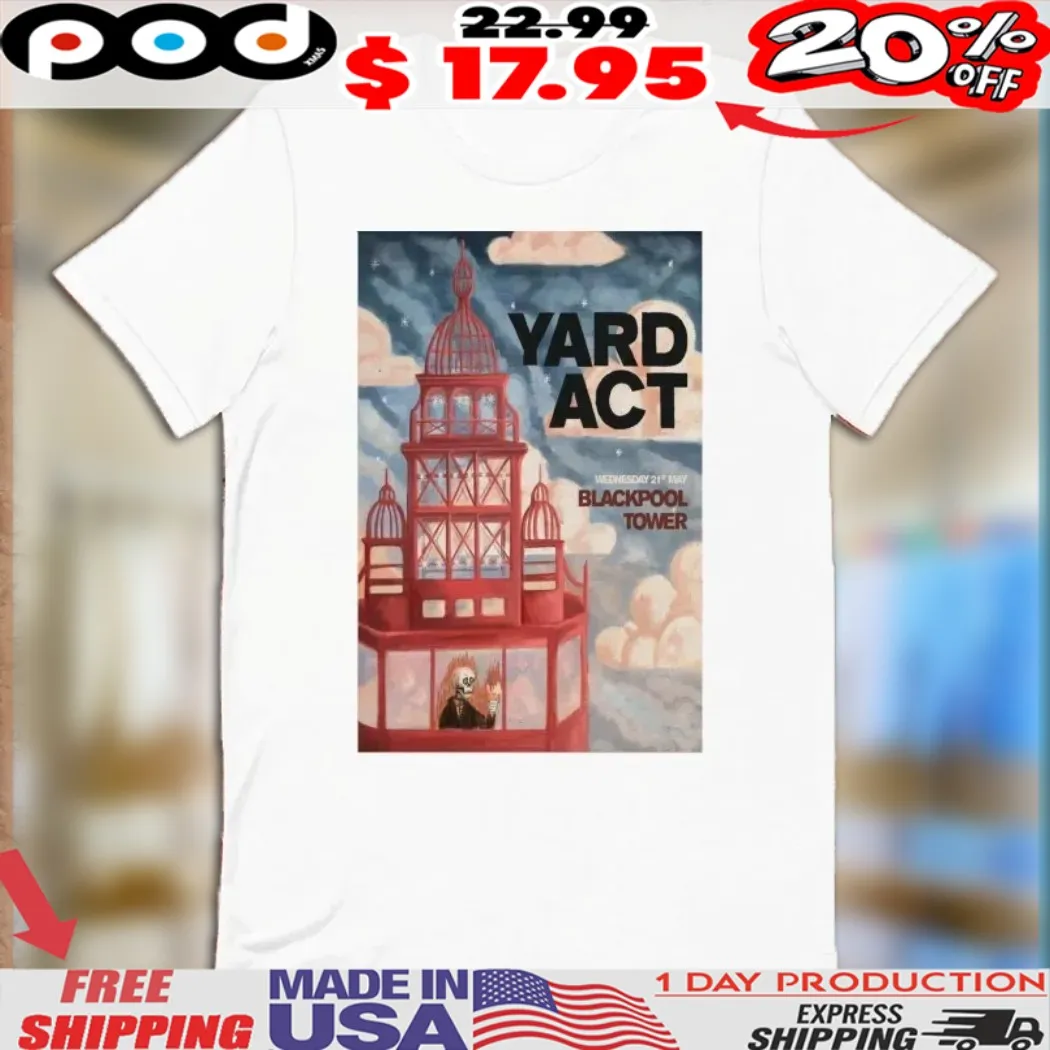 Yard Act Blackpool Tower In Blackpool UK May 21 2025 Shirt