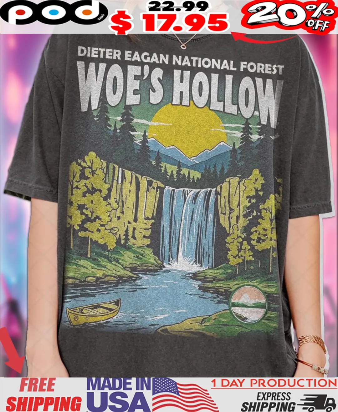 Severance Dieter Eagan National Forest Woe's Hollow Lumon Tv Lover Fan Vintage Scene Shirt