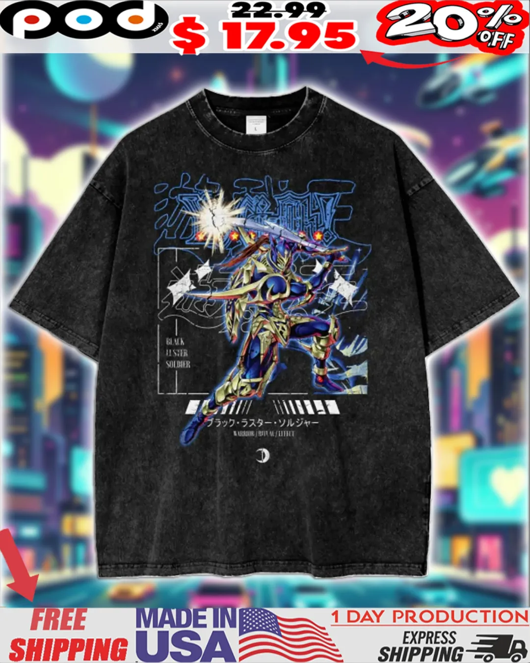 Yu-Gi-Oh! 'Black Lust Soldier' Pose Anime Shirt