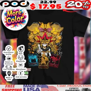 Yu-Gi-Oh the Egyptian God Cards Obelisk the Tormentor The Winged Dragon of Ra and Slifer the Sky Dragon The Gods shirt
