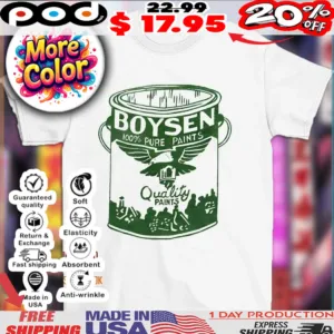 Boysen 100% pure paints quality paints shirt