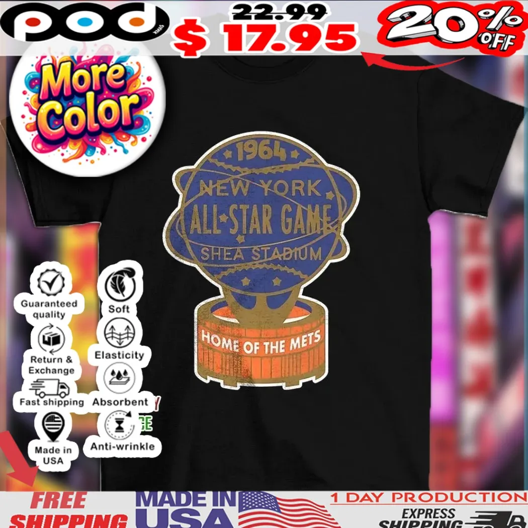 1964 NLB New York All Star Game shea stadium home of the Mets shirt