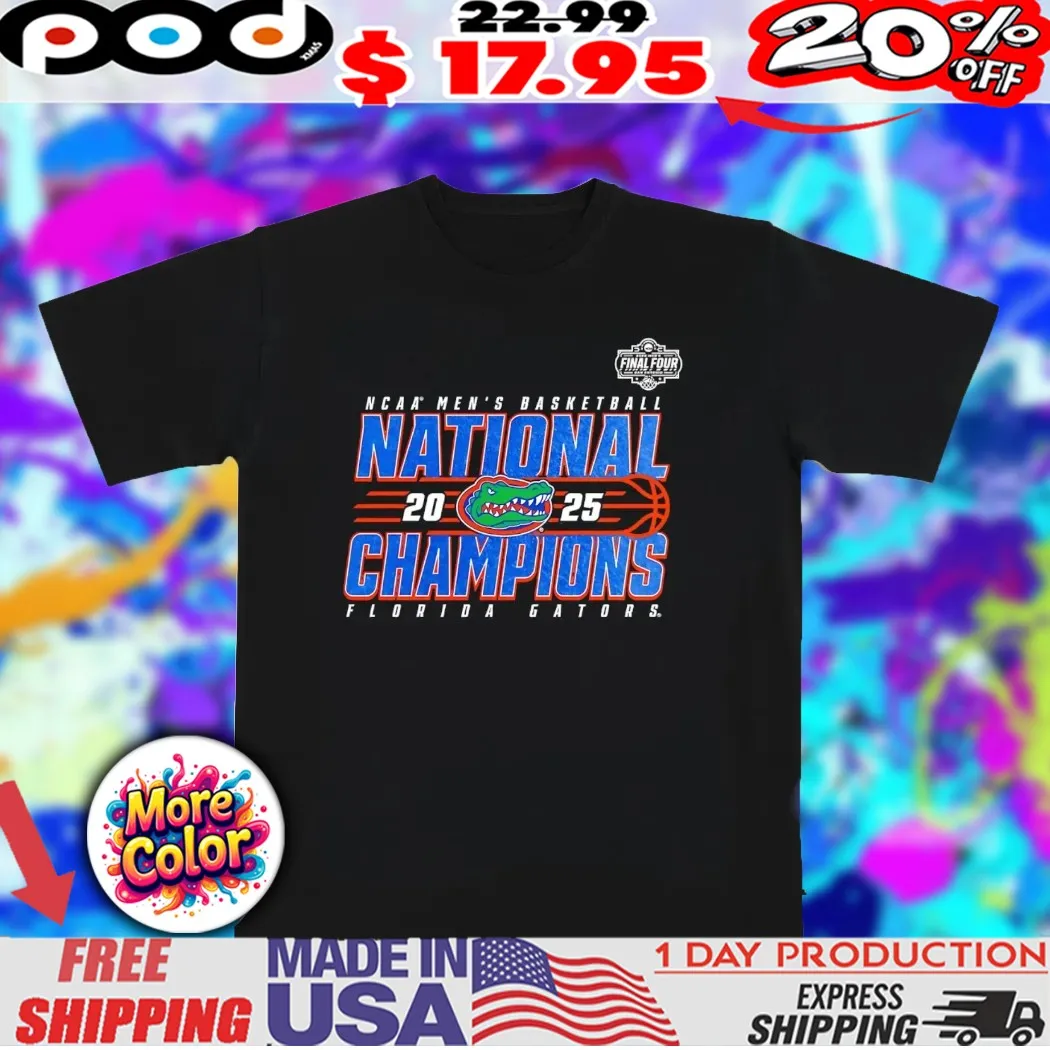 2025 NCAA Men’s Basketball National Champions Florida Gators Synthetic Final Four shirt