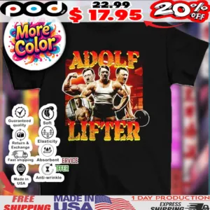 Adolf Lifter Bodybuilding Vintage Bootleg Style Shirt