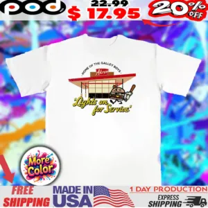 Akron Rubber Ducks lights on for service hamberger shirt