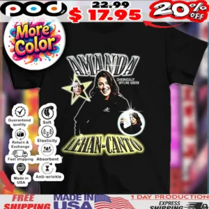 Amanda Lehan Canto Chronically Offline Queen shirt