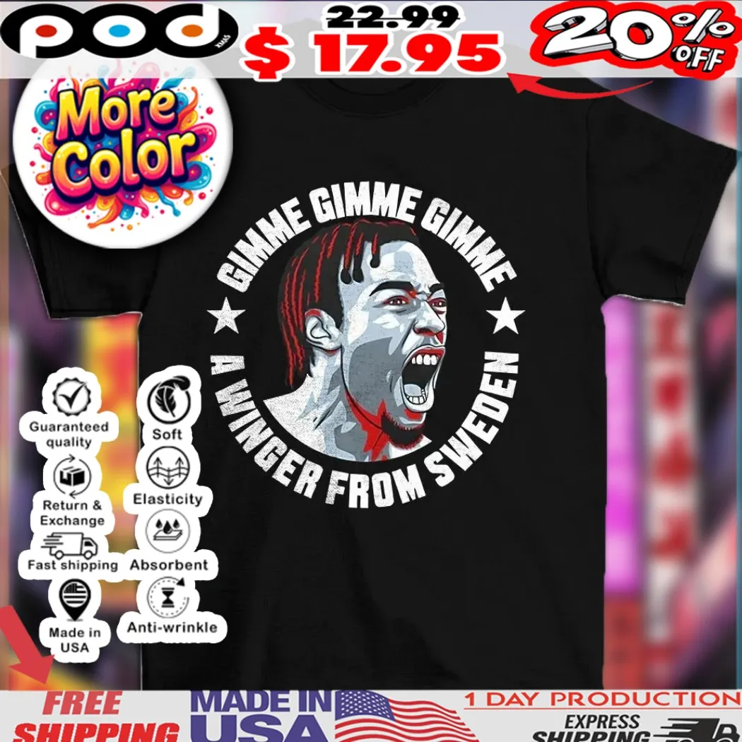Anthony Elanga gimme gimme gimme a winger from Sweden Wembley 2025 shirt