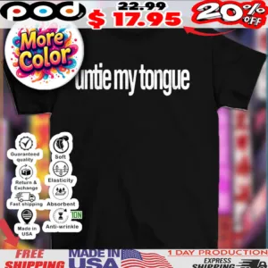Asha Banks wearing untie my tongue 2025 shirt
