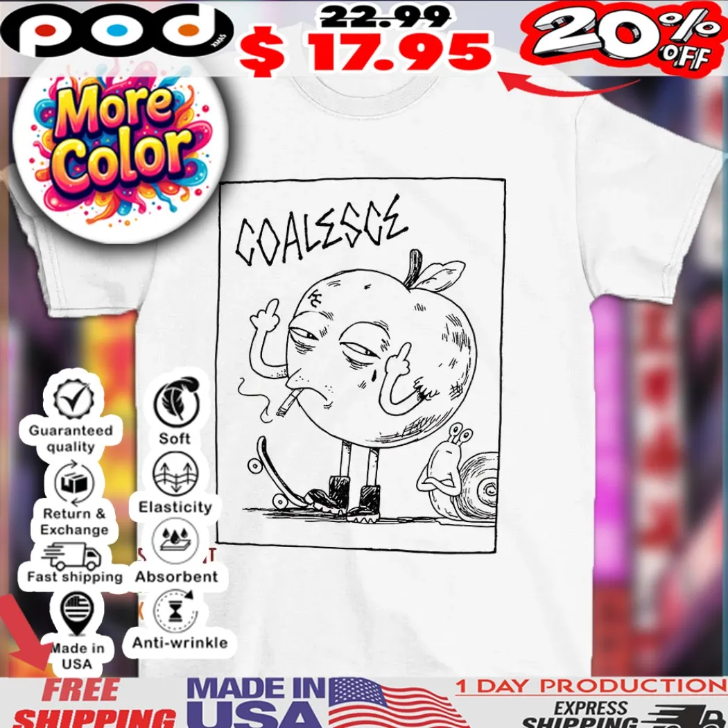 Bad apple smoking coalesce middle finger shirt
