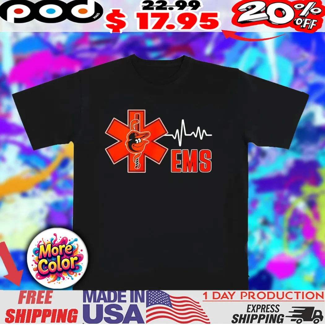Baltimore Orioles National EMS Week mascot shirt
