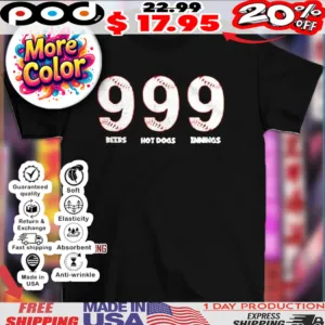 Baseball challenge 999 beers hot dogs innings shirt