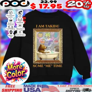 Bear I Am Taking Some Me Time Vintage Picture Frame Shirt