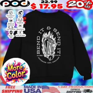 Bend it and send it jefferson curl survivor skeleton shirt