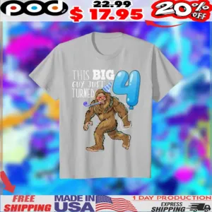 Bigfoot Birthday This Big Guy Just Turned Personalization Shirt