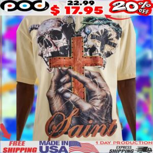 Bkys Saint Cross Cropped Cross Skull Shirt