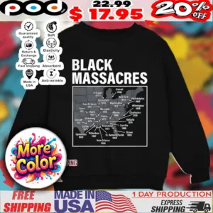 Black Massacres USA MAP shirt