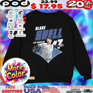 Blake Snell 7 Los Angeles Dodgers MLB baseball player diamond vintage shirt