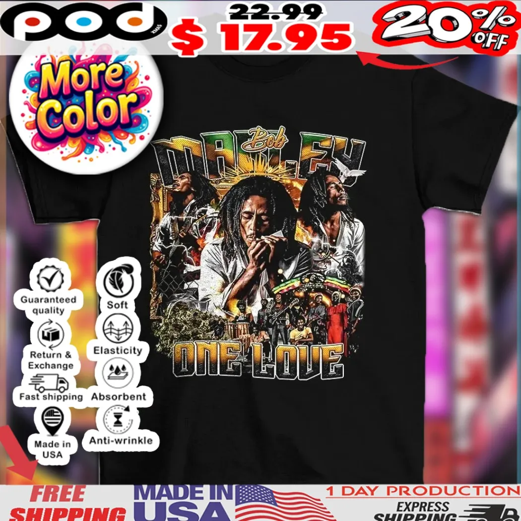 Bob Marley one love movie vintage bootleg poster shirt