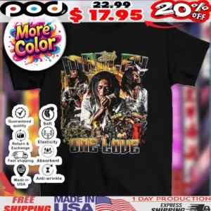 Bob Marley one love movie vintage bootleg poster shirt