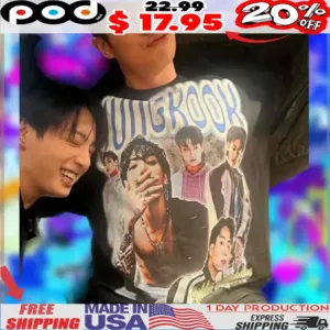 Brian wearing Jungkook shirt